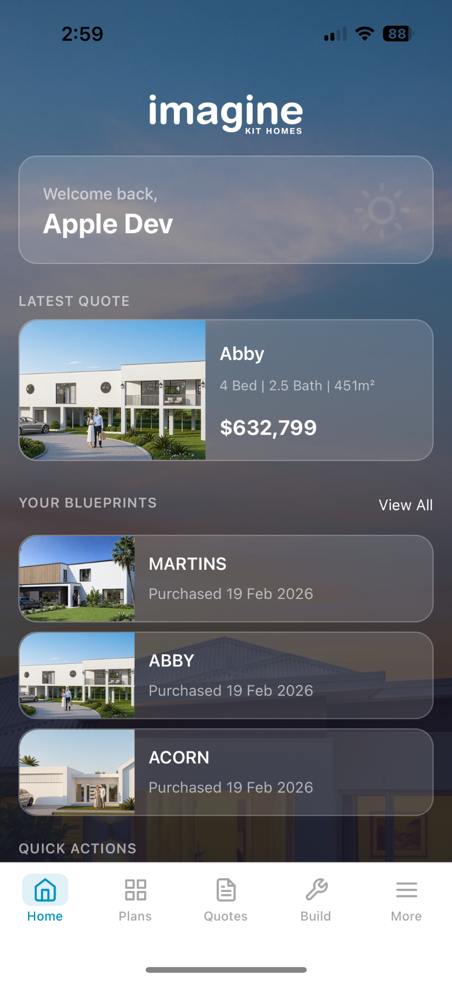 Imagine Kit Homes App